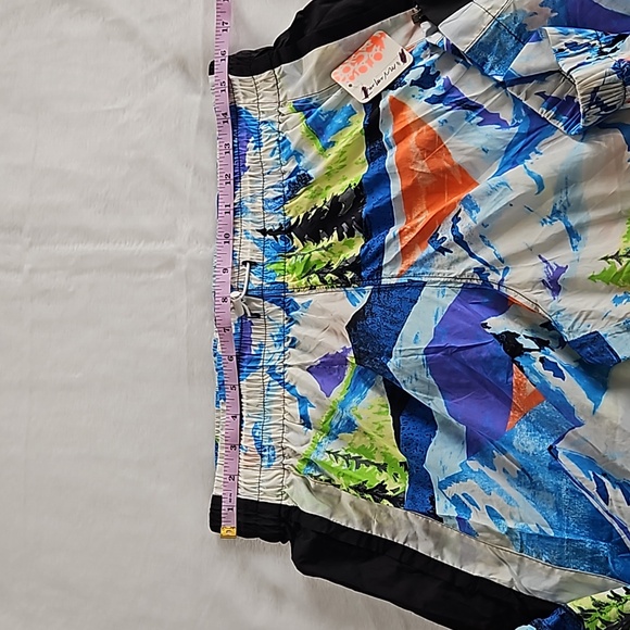 Free People Printed End Zone Pants Blue Motif $148 MSRP - Picture 9 of 12